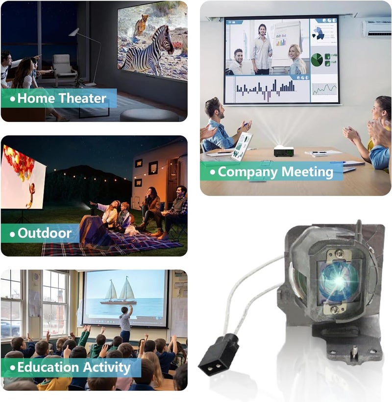SORNEICDR مصباح بديل لبروجكتور BL-FU200E / SP.7EH01GC01 متوافق مع بروجكتورات OPTOMA DH334 HD27H HD27HDR HD27LV-4K HD29H، مع هيكل - Image 2